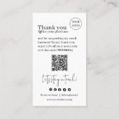 シンプルQRモダンコードありがとう 名刺 (裏面)