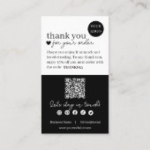 シンプルQRモダンコードありがとう 名刺 (裏面)