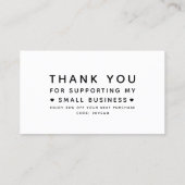 シンプルQRモダンコードの社交に感謝 名刺 (裏面)