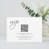 シンプルQR結婚コードWebサイト 出欠カード (スタンド正面)
