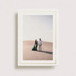 シンプルRadiance Wedding Save the Date金ゴールド 箔招待状