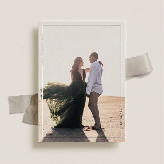 シンプルRadiance Wedding Save the Date 箔招待状