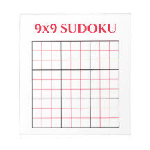 シンプルRed 9x9 Sudokuテンプレートメモ帳