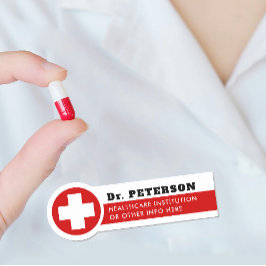 シンプルRed Cross Medical医療ナース名タグ 名札