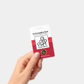 シンプルRed Shade列写真医療スタッフID バッジ (手持ち)