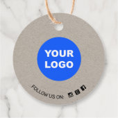 シンプルRoundal Kraftロゴを追加ソーシャルメディア フェイバータグ (裏面)