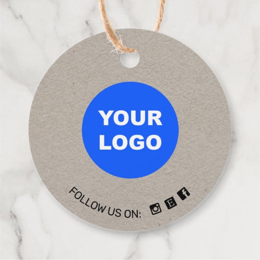 シンプルRoundal Kraftロゴを追加ソーシャルメディア フェイバータグ (裏面)