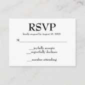 シンプルRSVPのエンク結婚ロージャカード エンクロージャーカード (正面)