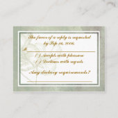 シンプルRSVPエレガントカード エンクロージャーカード (裏面)