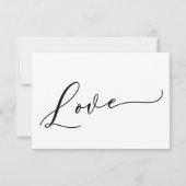 シンプルRSVPカーエレガントドにモダンお返事を 出欠カード (裏面)