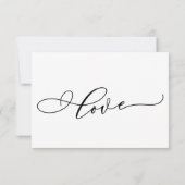 シンプルRSVPカーエレガントドにモダン親切に返信する 出欠カード (裏面)