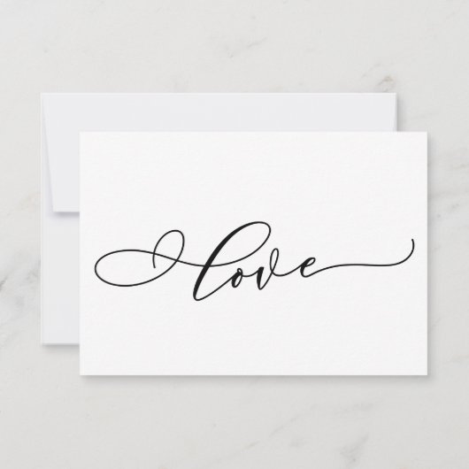 シンプルRSVPカーエレガントドにモダン親切に返信する 出欠カード (裏面)