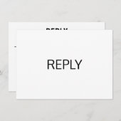 シンプルRSVP返信の結婚テンプレートカスタムカード 招待状 (正面/裏面)