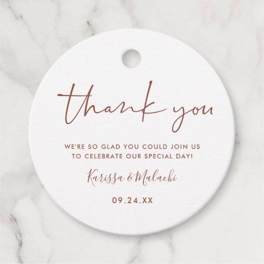 シンプルRust You Rust and 結婚 White's Names フェイバータグ (正面)