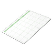 シンプルSage薄い名縁ど月次プランナー ノートパッド (アングル)