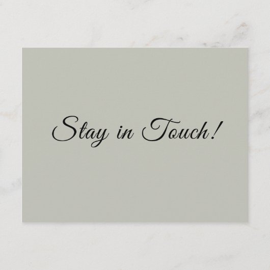 シンプルSage Green住所の変更を移動 エンクロージャーカード (裏面)