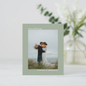 シンプルSage Green BUDGETの結婚写真ありがとう (スタンド正面)
