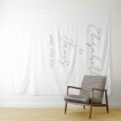 シンプルSage Green Scriptの写結婚真の背景 タペストリー (インサイチュ(横))