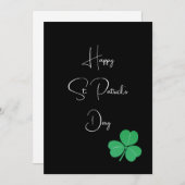 シンプルSaint patricks dayエレガントシャムロック サンキューカード (正面/裏面)