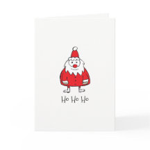 シンプルSanta (5" x 7")、標準の白い封筒。株式会社