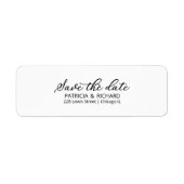 シンプルSaveエレガント The Date差出人住所 ラベル (正面)