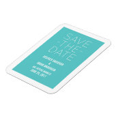 シンプルSave the Date Magnet、ターコイズ マグネット (左側)