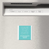 シンプルSave the Date Magnet、ターコイズ マグネット (インサイチュ (食洗機))