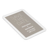 シンプルSave the Date Magnet, Beige マグネット (右側)