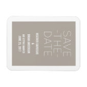 シンプルSave the Date Magnet, Beige マグネット (横)