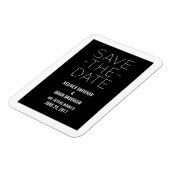 シンプルSave the Date Magnet, Black マグネット (左側)