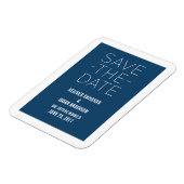 シンプルSave the Date Magnet, Blue マグネット (左側)