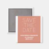 シンプルSave the Date Magnet, Orange マグネット (正面/裏面)
