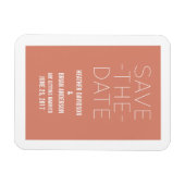 シンプルSave the Date Magnet, Orange マグネット (横)