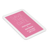 シンプルSave the Date Magnet, Pink マグネット (右側)