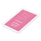 シンプルSave the Date Magnet, Pink マグネット (左側)
