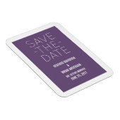 シンプルSave the Date Magnet, Purple マグネット (右側)