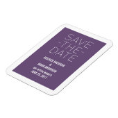 シンプルSave the Date Magnet, Purple マグネット (左側)