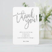 シンプルSCRIPTありがとうシルバーグリッタータイプ 招待状 (スタンド正面)