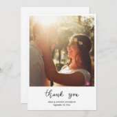 シンプルScriptのカップル結婚写真に感謝 (正面/裏面)