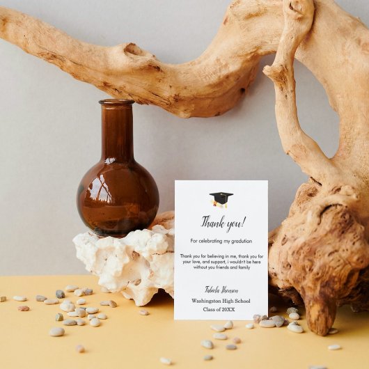 シンプルScriptの卒業感謝していメッセージ サンキューカード