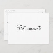 シンプルScriptの結婚延期のお知らせ ポストカード (正面/裏面)