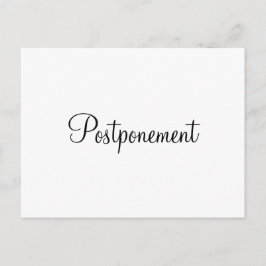 シンプルScriptの結婚延期のお知らせ ポストカード