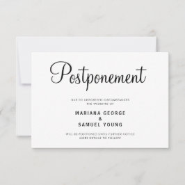シンプルScriptの結婚延期のお知らせ 招待状