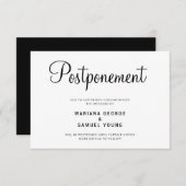 シンプルScriptの結婚延期のお知らせ 招待状 (正面/裏面)