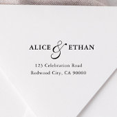 シンプルScriptアンパサンド結婚の差出人住所 セルフインキングスタンプ