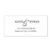 シンプルScriptアンパサンド結婚の差出人住所 セルフインキングスタンプ (デザイン)