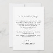 シンプルScriptエレガント手書き写真結婚のTh サンキューカード (裏面)