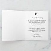 シンプルScriptエレガント手書き写真結婚のTh サンキューカード (内部)