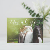 シンプルScriptエレガント Photo結婚's サンキューカード (スタンド正面)