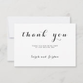 シンプルScriptエレガント Photo結婚's サンキューカード (裏面)